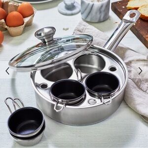 William & Somona Demeyere Stainless Steel Egg Poacher..NEW in box